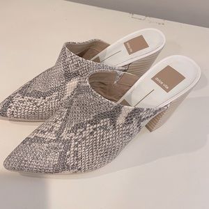 Dolce Vita snakeskin mules-new!
